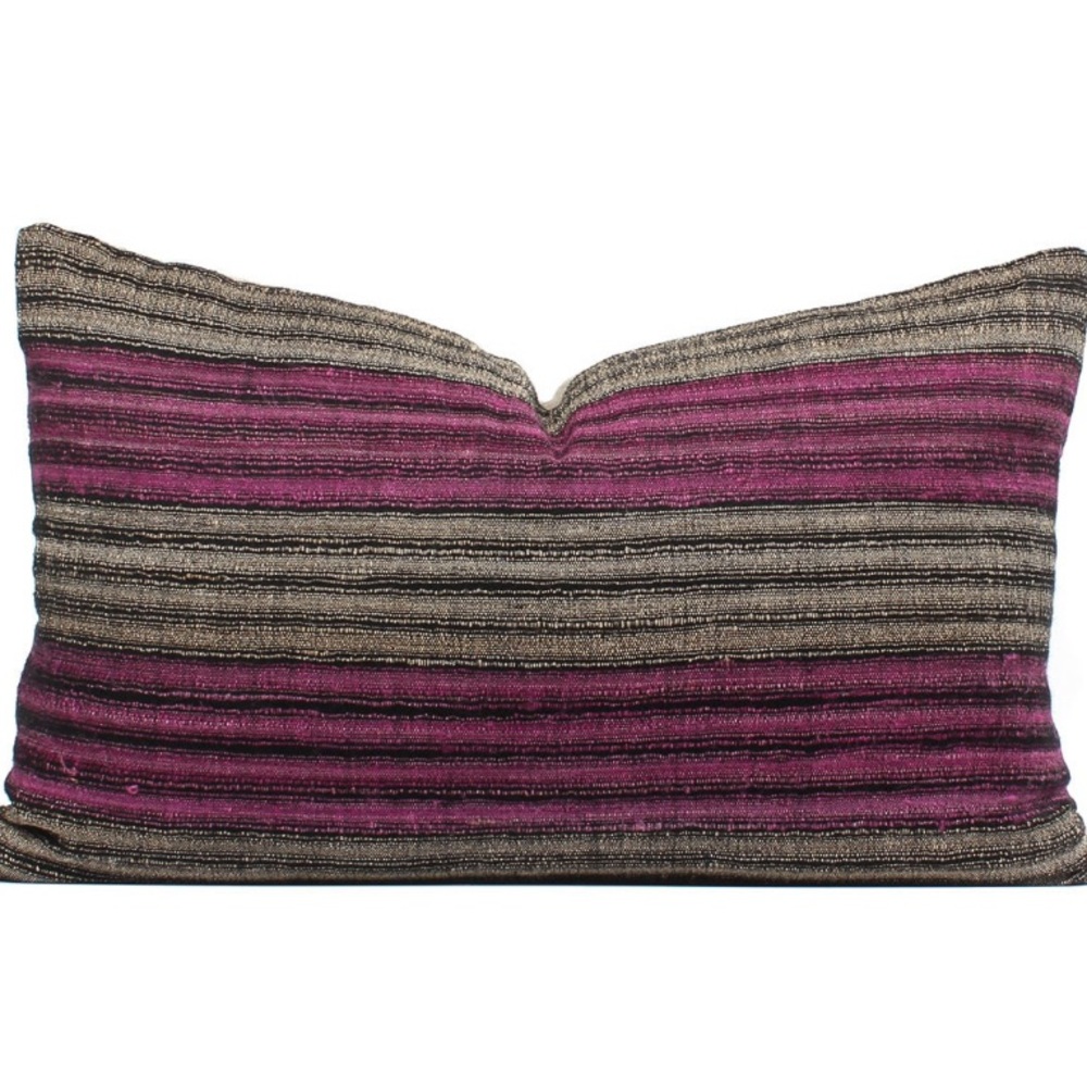 Boho black and pink pillow cover